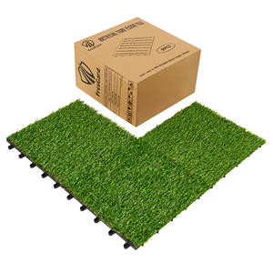 Top buen precio 2017 Venta caliente interior exterior jardín alfombra césped artificial azulejos para decoración de paisaje - Product Image 1