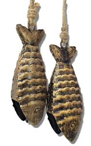Best Quality Handcrafted Rustic Metal Fish Shape Bells with Rope Used for Christmas Hanging Decor and Out Door Decor - Product Image 4