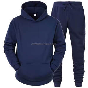 Conjunto deportivo para hombre a bajo precio, diseño personalizado, sudadera con capucha y pantalones, tejido de algodón y poliéster, OEM, ODM, venta al por mayor, bajo MOQ - Product Image 1