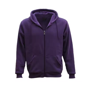 NOUVEAU Sweat à capuche zippé unisexe en molleton/éponge française épaisse, coupe classique, effet vieilli et déchiré, 100 % coton, séchage rapide et respirant, style Hip Hop - Product Image 1