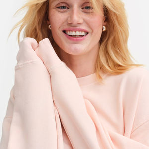 Sudaderas de gimnasio de gran tamaño para mujer, poliéster, algodón, lana, cuello redondo, técnica de lavado de talla grande, temporada de invierno para adultos - Product Image 3