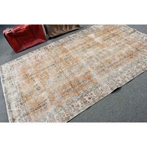 Alfombra Vintage de 4.8x8.4 pies, Alfombra Turca Grande, Alfombra con Estampado Animal Azul - Product Image 2