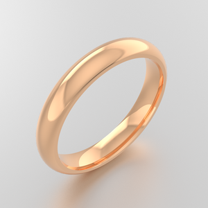 Anillos de pareja de Plata de Ley 925, 3mm de ancho redondo, chapado en oro rosa, estilo romántico para bodas, fiestas, aniversarios - Product Image 1