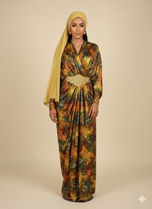 Tela de Chifón Jacquard Fransawi Dirac Étnica Modest de Lujo Somalí para Vestidos de Fiesta Nocturna para Chicas - Rosa Vibrante - Product Image 6