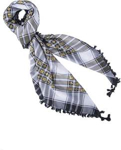 Bufanda táctica Shemagh de algodón 100%, patrón sólido, protección exterior y estilo inspirado en Arafat Kufiya para hombres y mujeres - Product Image 4