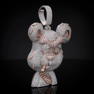 สร้อยคอจี้แบบเต็มตัวประดับเพชรโมอิสซาไนต์ VVS ดีไซน์สั่งทำพิเศษ เงินแท้ S925 สไตล์ฮิปฮอป จี้ขนาดใหญ่สำหรับใส่กับสร้อยคิวบา รุ่นใหม่ล่าสุด - Product Image 4