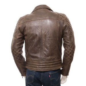 Chaqueta de cuero de primera calidad para hombre, diseño casual, acabado liso, estilo moderno y urbano. - Product Image 2