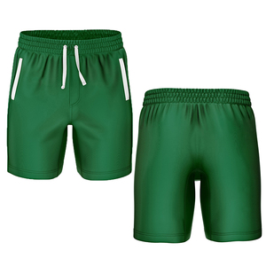 Pantalones Cortos Deportivos de Punto para Hombre, Color Morado Claro, Cintura Media, Cordón Ajustable, Secado Rápido, con Bolsillos Laterales, Estilo Atlético Informal - Product Image 4