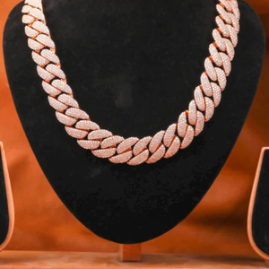 Hip Hop <b>Iced</b> <b>Out</b> Diamond Necklace 22mm Wide 925 Sterling Silver Heavy VVS Moissanite Diamond Cuban Link <b>Chain</b> for Men - Product Image 2