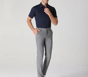 Pantalon de jogging pour homme en mélange polyester/coton, velours côtelé, infroissable, avec cordon de serrage, confortable, décontracté, vêtement de sport, logo personnalisé - Product Image 4