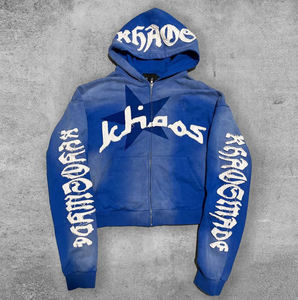 ชุดวอร์มแนวสตรีทของผู้ชายชุดวอร์มแนวสตรีทแบบเย็บปะติดชุดวอร์มแนวสตรีทแวร์แนววินเทจใส่ซักกรด2025 - Product Image 4