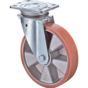 Ruedas Giratorias BS de 160 mm de Diámetro, Capacidad de Carga de 600 kg, Rueda de Poliuretano para Muebles con Placa de Montaje - Product Image 3