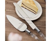 Umweltfreundliches Spülmaschinenfestes Kuchenmesser Dessert-Servierbesteck Edelstahl mit Acrylgriff Kuchenservierer für Besondere Anlässe