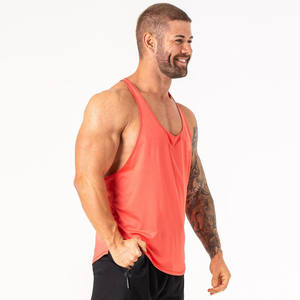 Custom <b>Mens</b> <b>Stringer</b> <b>Vest</b> Bodybuilding Gym Wear Breathable Cotton Blend OEM Printing Private Label Factory Supply Tank Top - Product Image 3