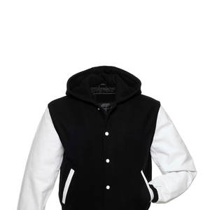 Veste universitaire élégante OEM pour hommes Design en cuir Léger Respirant Motif de col montant Nouvelle mode Veste Lettermen pour hommes - Product Image 3