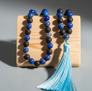 Collar de cuentas Mala 108 de alta calidad, 6mm, lapislázuli Natural, piedra preciosa, pulido clásico suave, regalo religioso de moda Natural - Product Image 3