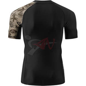 Camiseta Deportiva de Manga Corta con Protección UV, Compresión Suave para Gimnasio, Surf y Fitness - Product Image 3