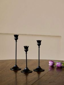 เชิงเทียนตั้งสูงทำจากโลหะอะลูมิเนียมดีไซน์สุดพิเศษเชิงเทียน5แขนสีเงิน - Product Image 3