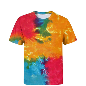 Meilleur Design T-shirts Tie Dye pour Hommes 100% Coton fait Tricoté Couleur Unie Respirant à Manches Courtes T-shirts pour Hommes à Vendre - Product Image 5