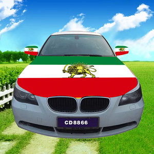 Bandera promocional del capó del coche del león y el sol iraní <span class=keywords><strong>con</strong></span> 2 espejos Material de poliéster Color personalizado Ecológico - Product Image 2
