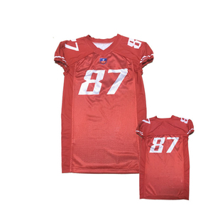 Usine Pas Cher Conception Personnalisée Formation Football Américain Maillot/Noir et Rouge Collège Uniforme À Manches Courtes Plus La Taille De Haute Qualité - Product Image 6