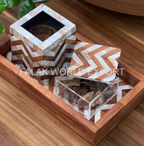 Vela de soja de lujo de perla madre de madera de alta calidad aroma árabe Oud Ramadan Eid Diwali regalo del Día del Padre decoración del hogar FWE - Product Image 5