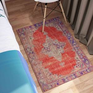 Tapis imprimé rouge et violet, motif médaillon bohème turc pour mariage, cuisine, salon, tapis doux non tissé - Product Image 5