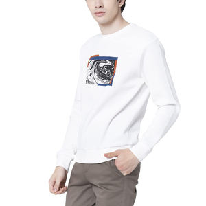 Sweat-shirt à col rond pour homme, coupe classique, manches longues, hiver, polyester/coton, imperméable, coupe-vent, écologique, polaire - Product Image 6