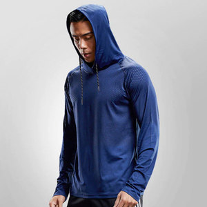 100% polyester Gym Fitness hommes athlétisme personnalisé en gros pull à capuche - Product Image 1