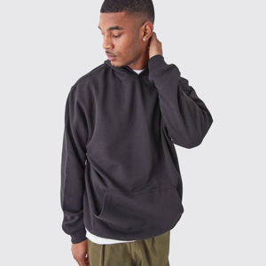 Sudadera con capucha de gran tamaño de lujo 500 600 GSM 100% algodón diseño de hombro caído de alta calidad de lana de peso pesado personalizado teñido liso para - Product Image 1