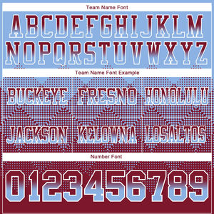 Maillot de football de forme carrée dégradé bleu clair et marron de logo personnalisé élégant de haute qualité maillot de football américain de qualité supérieure - Product Image 3