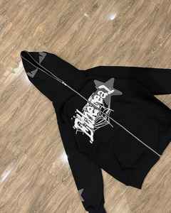 Logo personnalisé poids lourd 100% coton pleine fermeture éclair à capuche 500gsm surdimensionné épais goutte épaule Boxy recadrée fermeture éclair à capuche hommes - Product Image 3