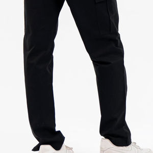 Pantalones Cargo de corte recto para hombre de alta calidad 100% algodón Color Negro estilo informal ligero fabricante directo al por mayor - Product Image 6