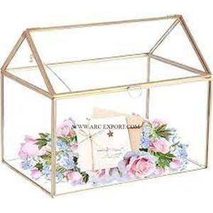 Metal Gold Plated Antique <b>Storage</b> <b>Box</b> Clear Glass Table <b>Decoration</b> Handmade Unique Designing Wedding <b>Storage</b> Display <b>Box</b> - Product Image 3