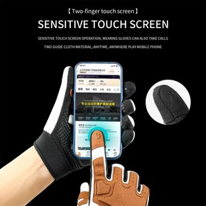 Guantes de Ciclismo de Medio Dedo Antideslizantes Hechos a Medida para Bicicleta de Montaña, Neopreno/Cuero/Poliéster, Color Personalizado, Logotipo, Hombre/Mujer, Invierno, Cálidos - Product Image 4