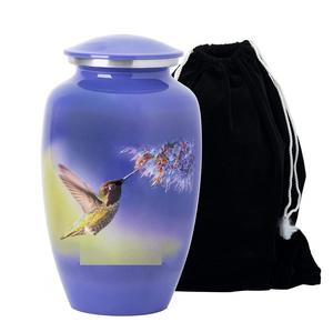 Urne funéraire pour colibris pour cendres commémoratives avec couvercle sécurisé, design personnalisé, vente en gros à bas prix, pot funéraire - Product Image 1