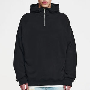 Sweat-shirt sportif brodé personnalisé OEM à col zippé, coupe oversize, épais, pour l'hiver, prix de gros - Product Image 1