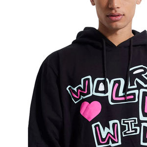 Sudadera con Capucha Estampada de Invierno para Hombre, Personalizada al por Mayor, de Poliéster/Algodón, Cortavientos, Manga Larga, Ropa Deportiva Urbana, con Logotipo Personalizado - Product Image 4