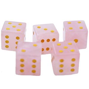Dados de Piedra de Alta Calidad D6, Cubo de Cuarzo Rosa, Piedra Preciosa Natural, Dados de Cristal D6 con Puntos Grabados, Juego de Dados Personalizados, Mayorista Vikingo - Product Image 4