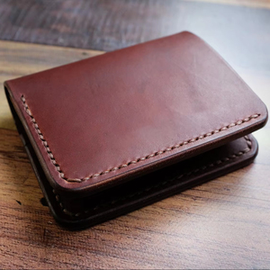 Cartera plegable delgada de cuero genuino de gama alta para hombres RFID bloqueo plegable cierre abierto monedero con tarjeteros - Product Image 1