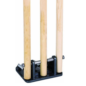Juego de Wicket de Cricket de madera pesada, 3 tocones, 2 fianzas y 1 base con tu propio logotipo en Wicket de Cricket - Product Image 4
