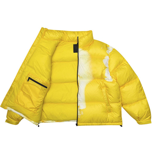 Veste matelassée pour homme, col montant, logo sur le devant, chaude, isolée, manteau d'hiver léger, coupe ajustée, OEM personnalisable en gros - Product Image 2