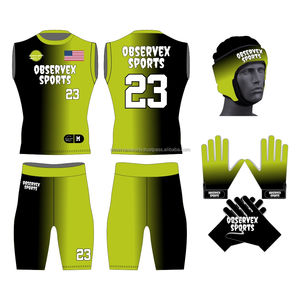 Ensemble d'uniformes de football américain 7v7 personnalisés Elite - Maillot et short de compression respirants, antibactériens, séchage rapide, sublimés - Product Image 6