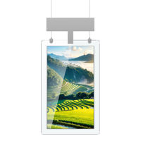 Écran LCD publicitaire double face suspendu de 55 pouces pour vitrine, affichage numérique pour magasin de détail et ascenseur, compatible SDK