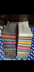 Tissus de robe de mariée en jacquard de soie brodée légère sur mesure, à rayures, multicolores, pour les créateurs de vêtements, revente - Product Image 3