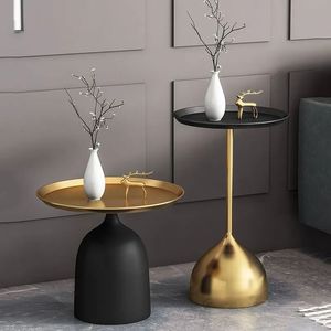 Table basse Table basse en métal multifonction petit mobilier moderne de luxe nordique Table basse en fer pour salon - Product Image 1