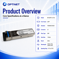 Módulo Óptico Monomodo BiDi LC de 1.25G y 20km para Redes Ethernet y de Acceso Empresariales, Transceptor ESFP de 1310nm TX y 1550nm RX