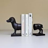 Étagère de bureau pour décoration de la maison moderne personnalisée accessoire de décoration en résine teckel Doxie serre-livres en forme de chien