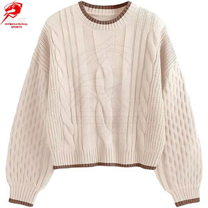 Pull-over pour femme au design personnalisé élégant et moderne, faible MOQ, tricot classique, coupe confortable, tissu doux, mode hivernale. - Product Image 5