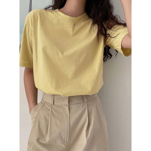เสื้อยืดสำหรับผู้หญิงเสื้อยืดโลโก้ของคุณแบบลำลองแฟชั่นผ้าคอตตอน100% - Product Image 1